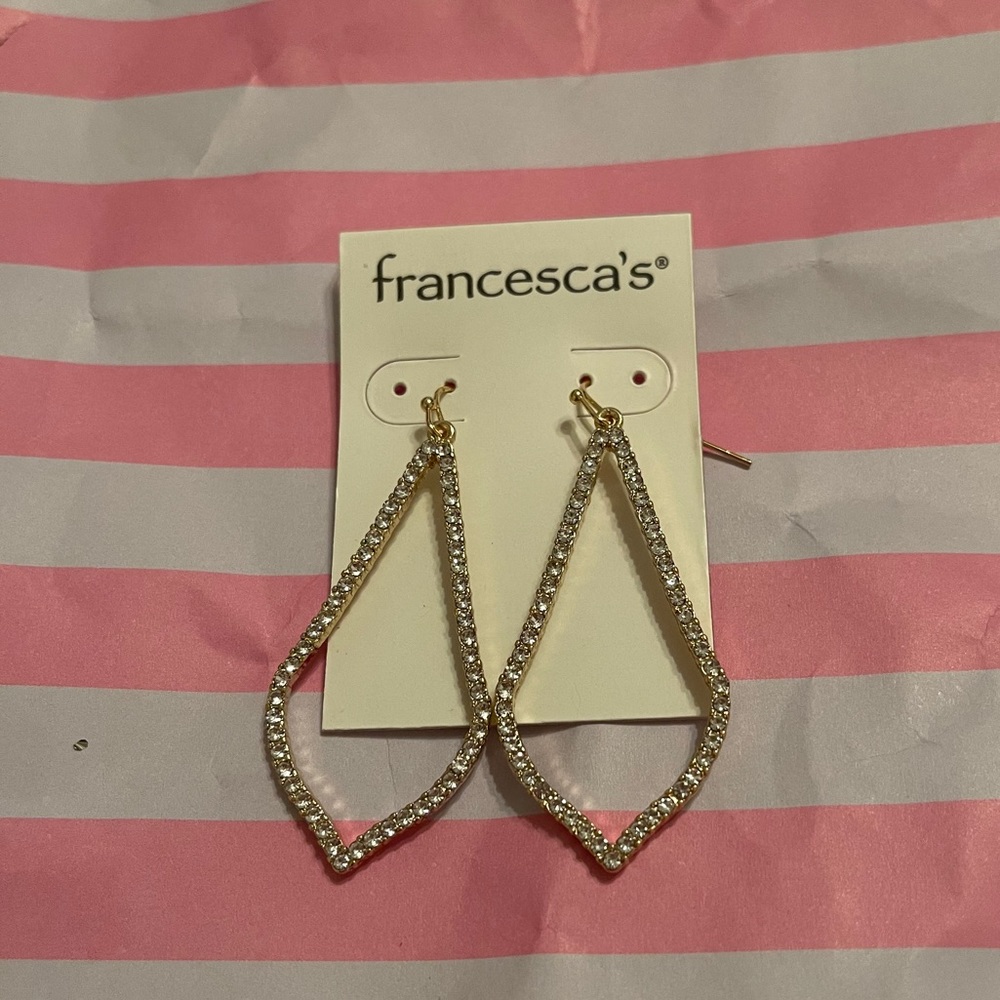 Francesca’s Crystal drop earrings